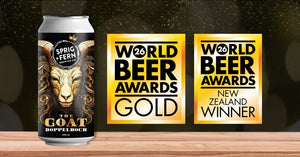 THE G.O.A.T DOPPELBOCK CLAIMS WORLD GOLD AND NEW ZEALAND COUNTRY WINNER AT THE WORLD BEER AWARDS