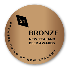 Bronze medal from New Zealand Beer Awards 2024 on a white background