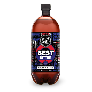 Bottle of Sprig + Fern Brewing Co. Best Bitter English Bitter on a white background