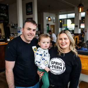 The owners of Sprig + Fern Berhampore, John and Rachel Sommerfield in the tavern.