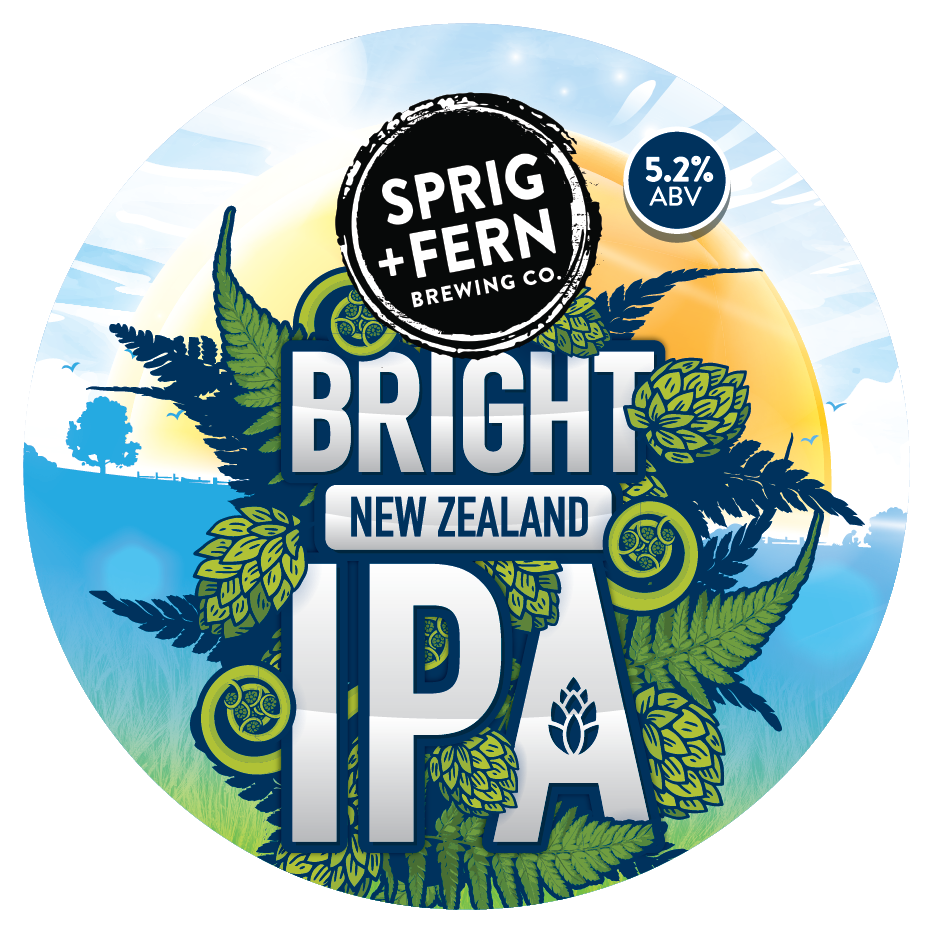 Tap Badge for Sprig and Fern's Bright NZ IPA