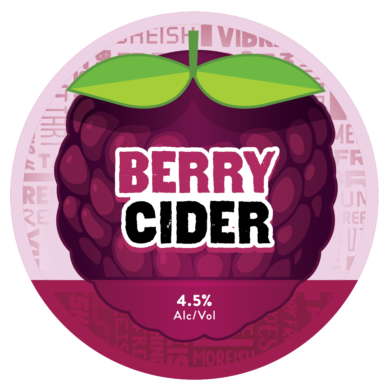 The tap badge for Sprig and Fern's Berry Cider