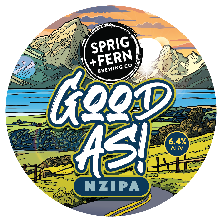 The tap badge for Sprig and Fern's Good As NZIPA