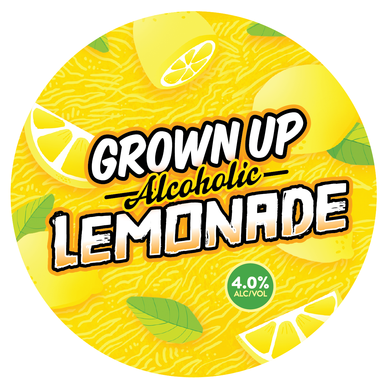 The tap badge for Sprig and Fern's Grown Up Lemonade