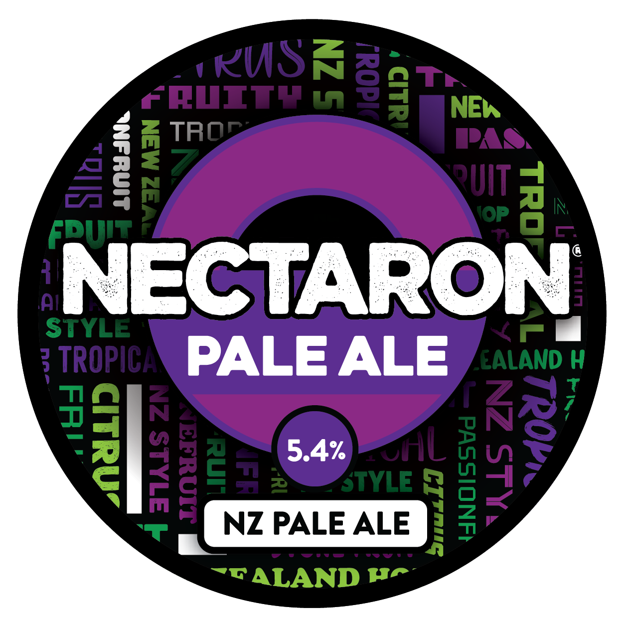 The tap badge for Sprig and Fern's Nectaron Pale Ale craft beer