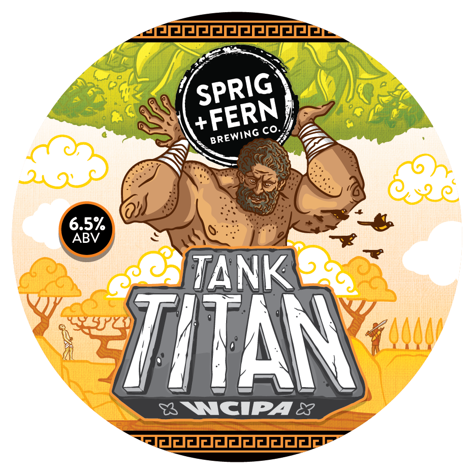 The Tap Badge for Sprig and Fern's Tank Titan WCIPA