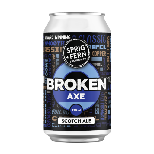 A 330ml can of Sprig and Fern's Broken Axe Scotch Ale