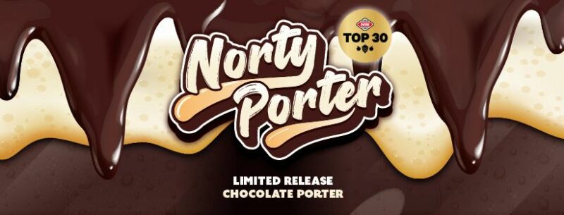 Sprig and Fern's Norty Porter artwork with a New World Beer and Cider Top 30 Award