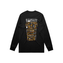 The Tasman Reserve design on a long sleeve tee shirt