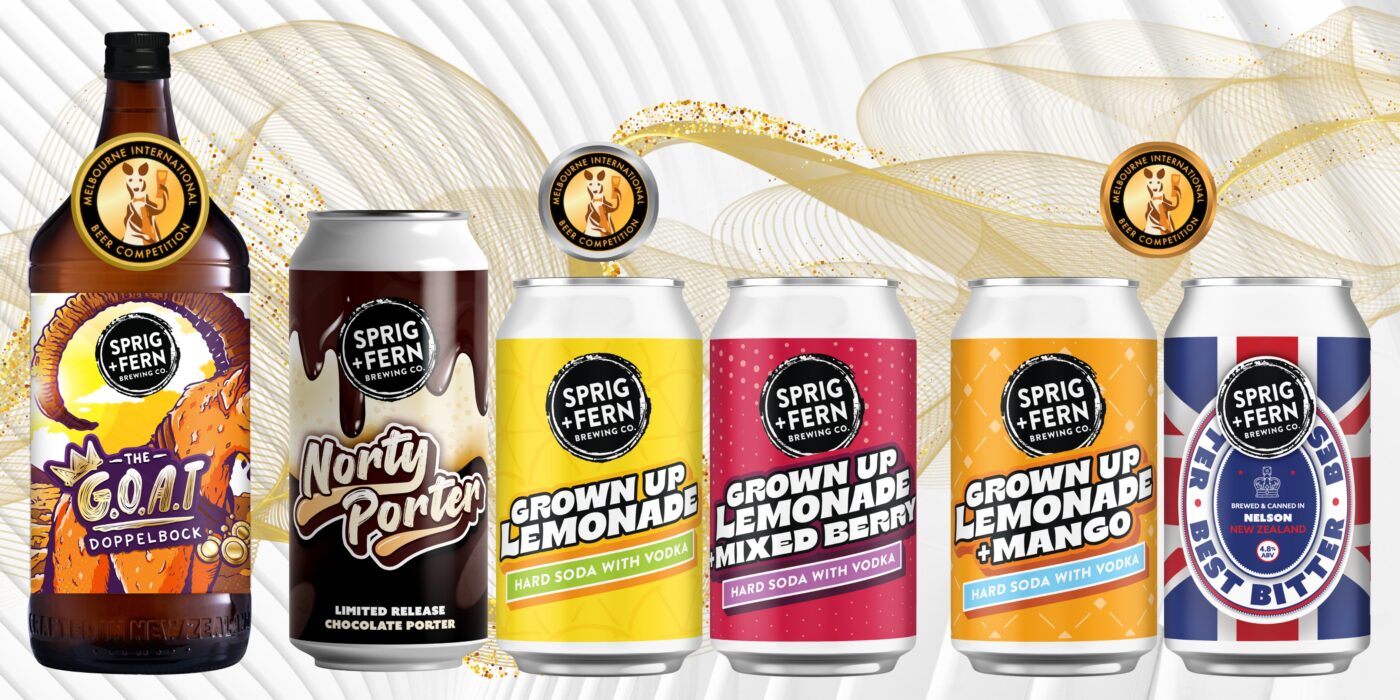 Sprig and Fern's award winning beers from the Australian International Beer Competition