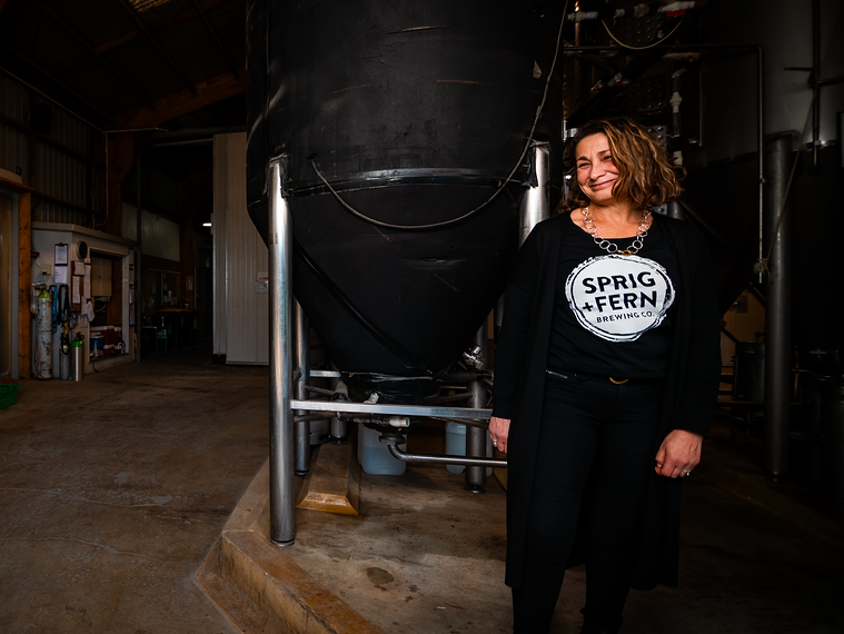 Lois Lester from the Sprig and Fern Brewing Co team