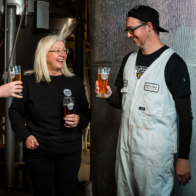 The Sprig and Fern brewing team of Callum Duncan, Alex Paxton and Tracy Banner