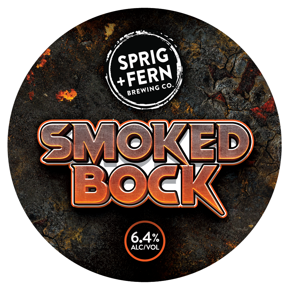 Sprig and Fern's Smoked Bock tap badge