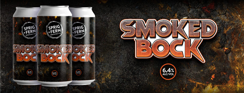 The artwork for Sprig and Fern's Smoked Bock limited release beer