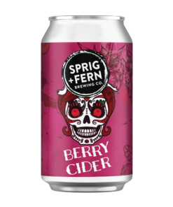 A can of Sprig and Fern's Berry Cider