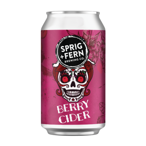 A can of Sprig and Fern's Berry Cider