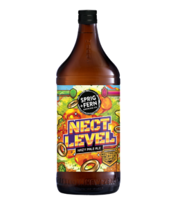 A 888ml bottle of Sprig and Fern's Nect Level Hazy limited release beer containing Nectaron CRYO hops