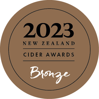 A bronze medal from the NZ Fruit Wine & Cider Awards 2023