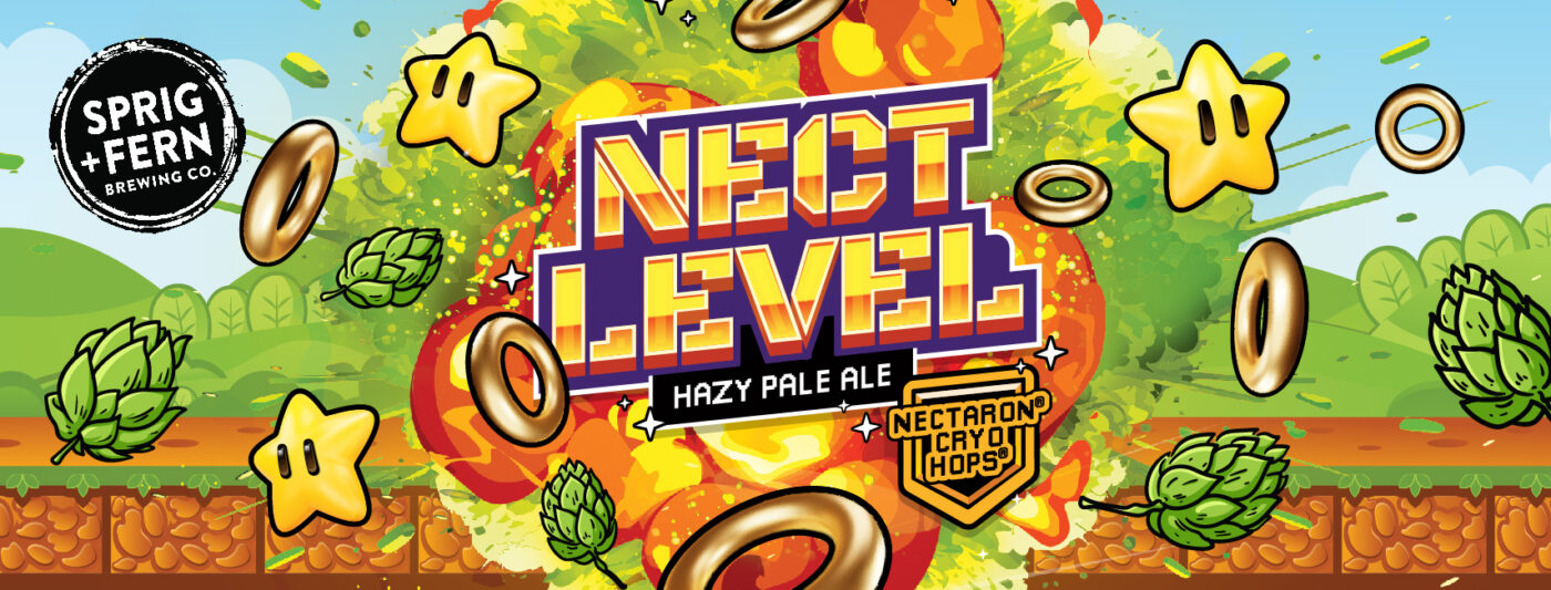 The artwork for Sprig and Fern's Nect Level Hazy Pale Ale with Nectaron® Cryo Hops™