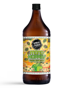 A 888ml bottle of Sprig and Fern's Monohoppily Fresh Hop Hazy pale ale craft beer