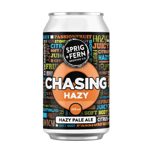 A 330 ml can of Sprig and Fern's Chasing Hazy pale ale craft beer