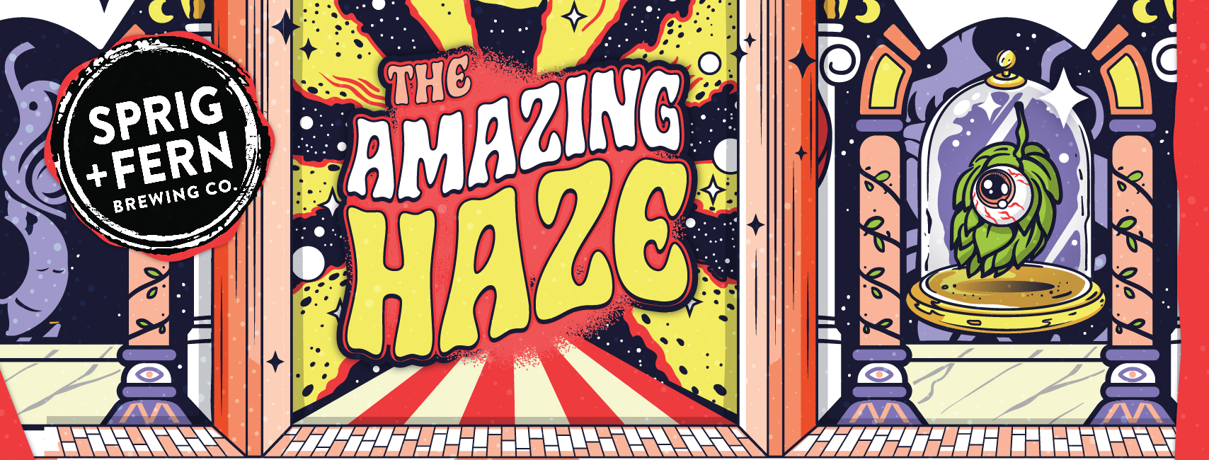 The artwork for Sprig and Fern The Amazing Haze hazy pale ale craft beer.