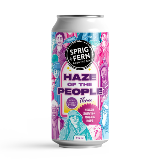 A 440ml can of Sprig and Fern's Haze of the People 3 hazy pale ale