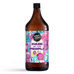 A 888ml bottle of Sprig and Fern's Haze of the People 3 hazy pale ale