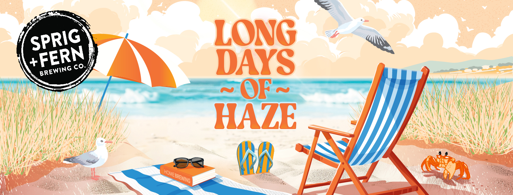 The artwork for Sprig and Fern's limited release beer, Long Days of Haze