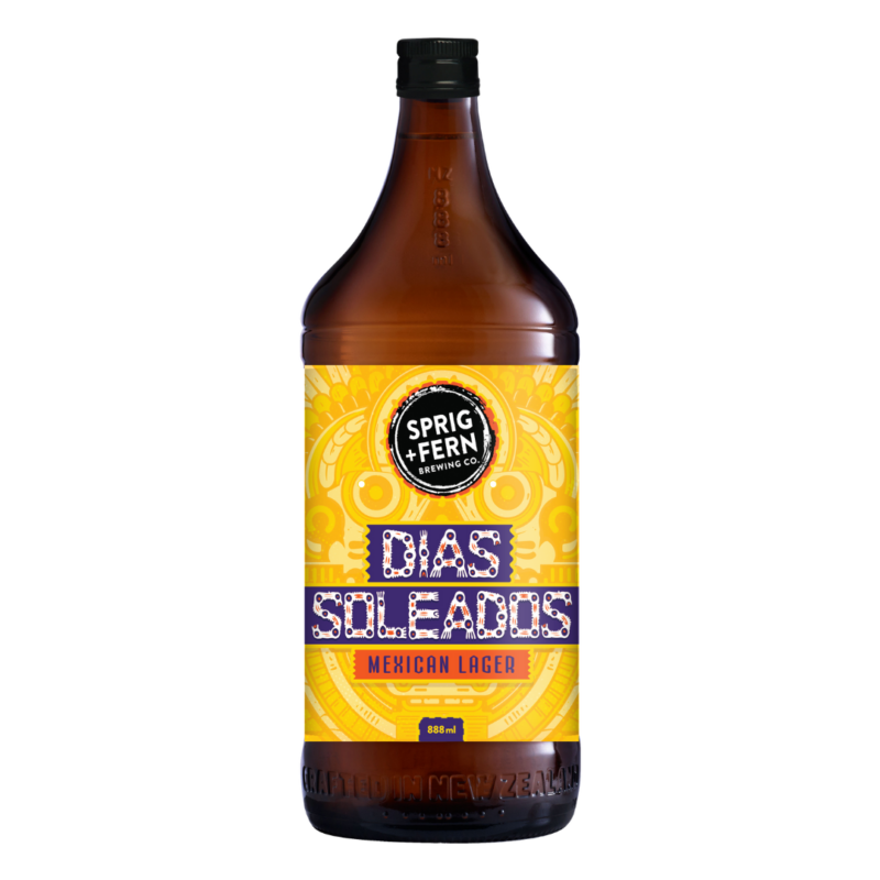 A 888ml bottle of Sprig and Fern's Dias Soleados Mexican Lager