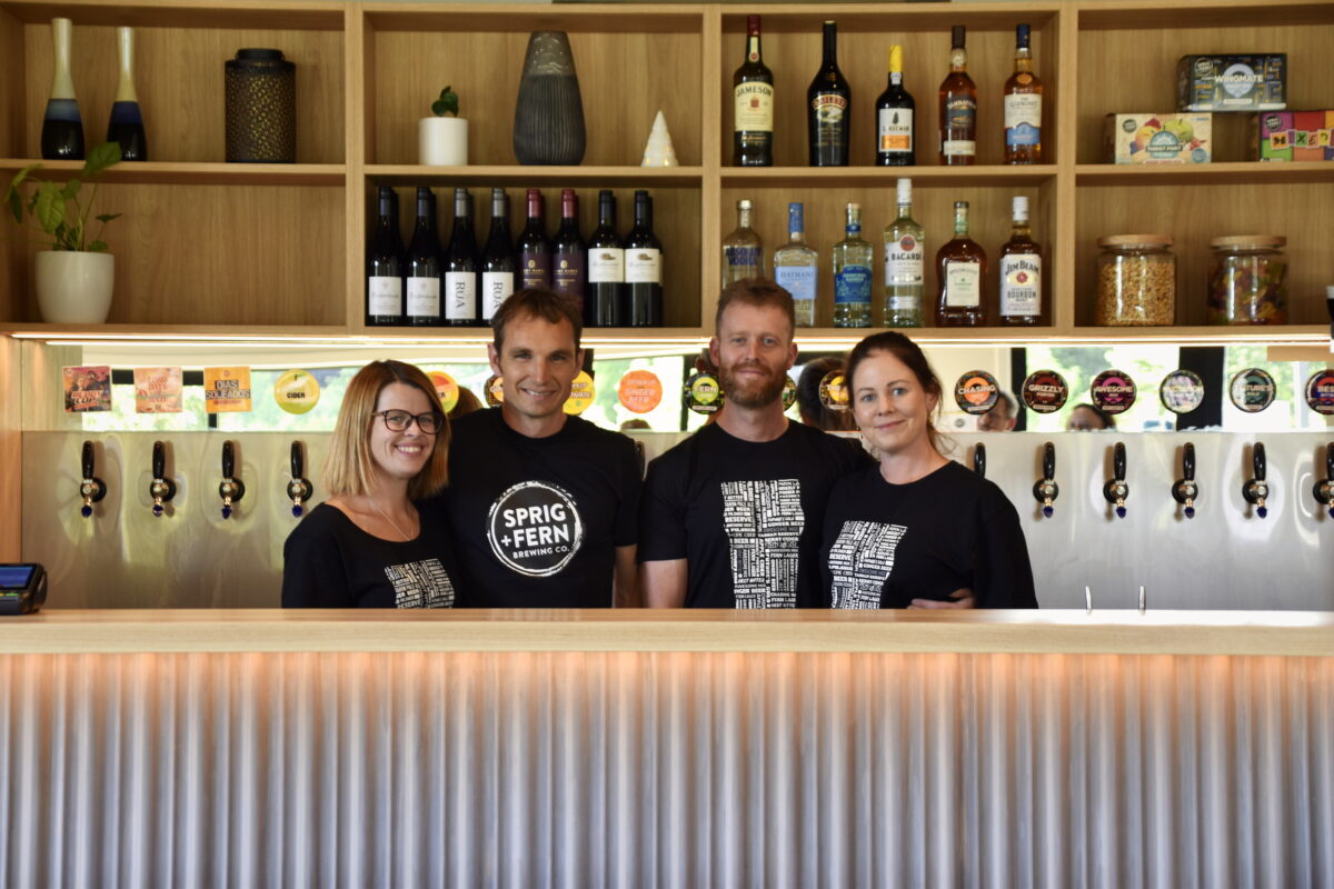 Ingrid, Vince, Drew and Amy of the Sprig and Fern Marsden Tavern in Nelson