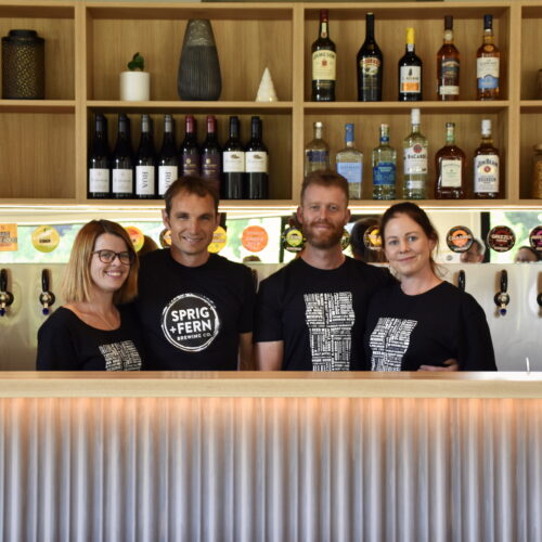 Ingrid, Vince, Drew and Amy of the Sprig and Fern Marsden Tavern in Nelson